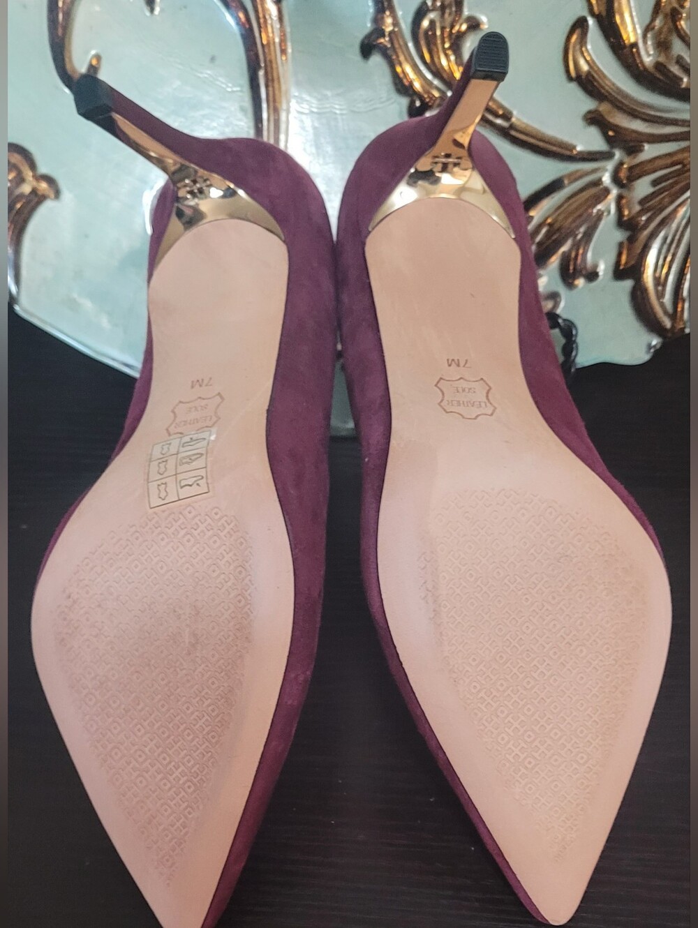 Tory Burch "Elana" Suede Pumps - Picture 5 of 9